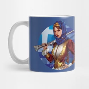 Greek Warrior Woman Mug